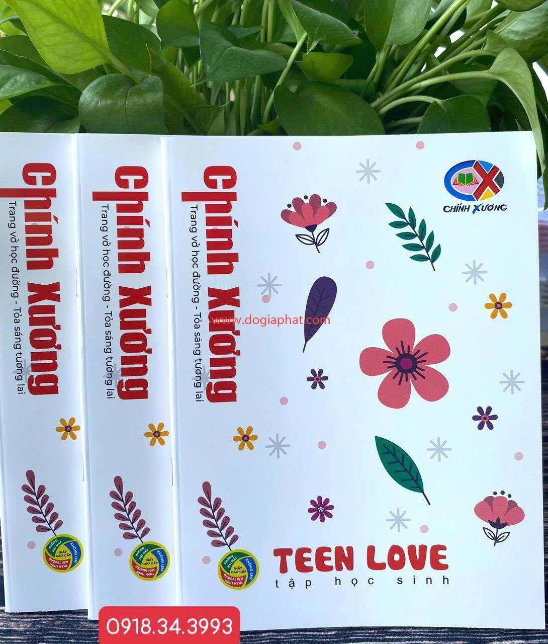 Tập học sinh Teen Love Chính Xương 70gsm 96T 4 Ô + 5 Ô 