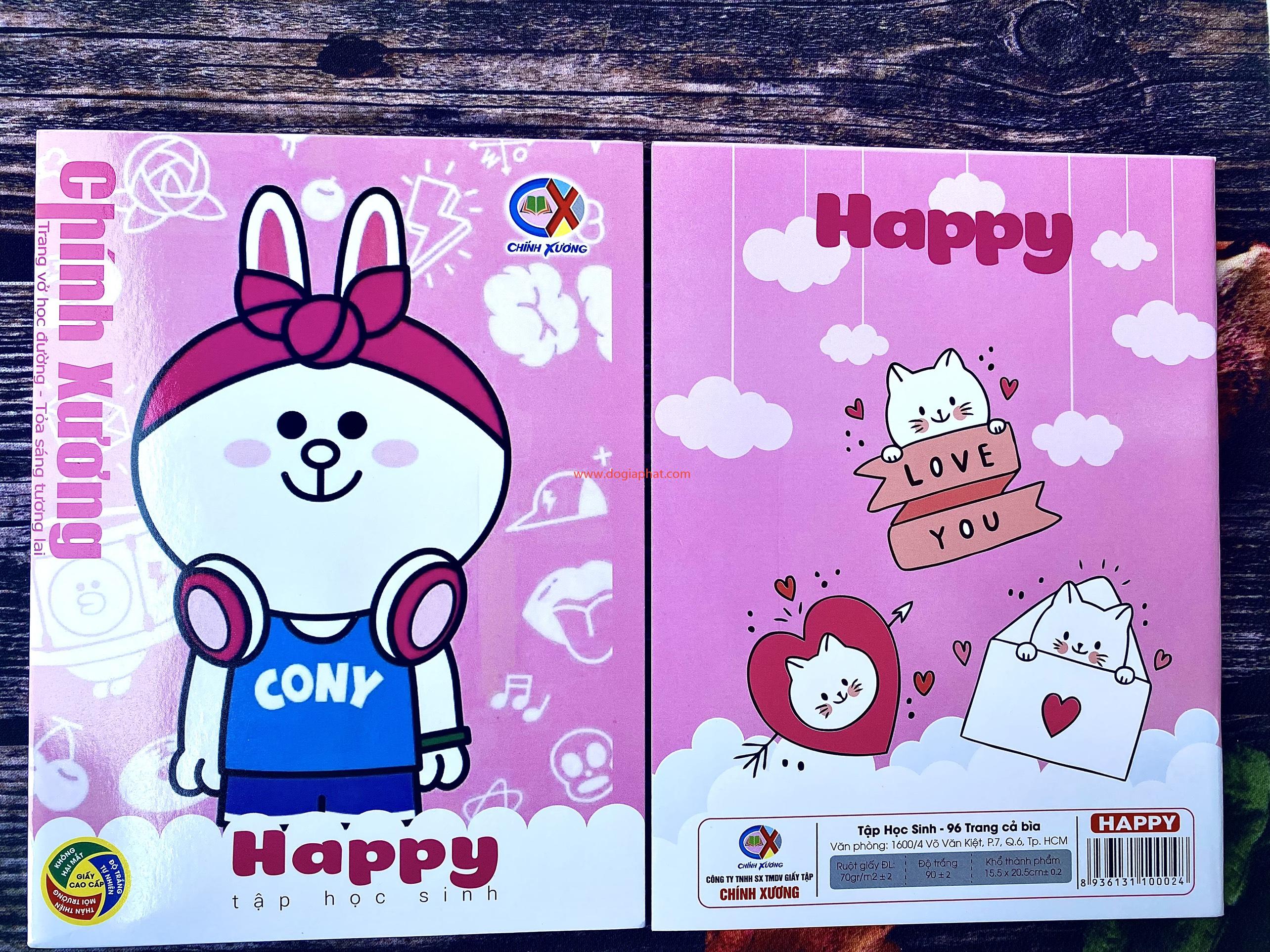 TẬP HỌC SINH HAPPY CHÍNH XƯƠNG 70 GSM
