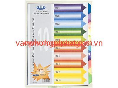 Bìa phân trang nhựa 12 Số