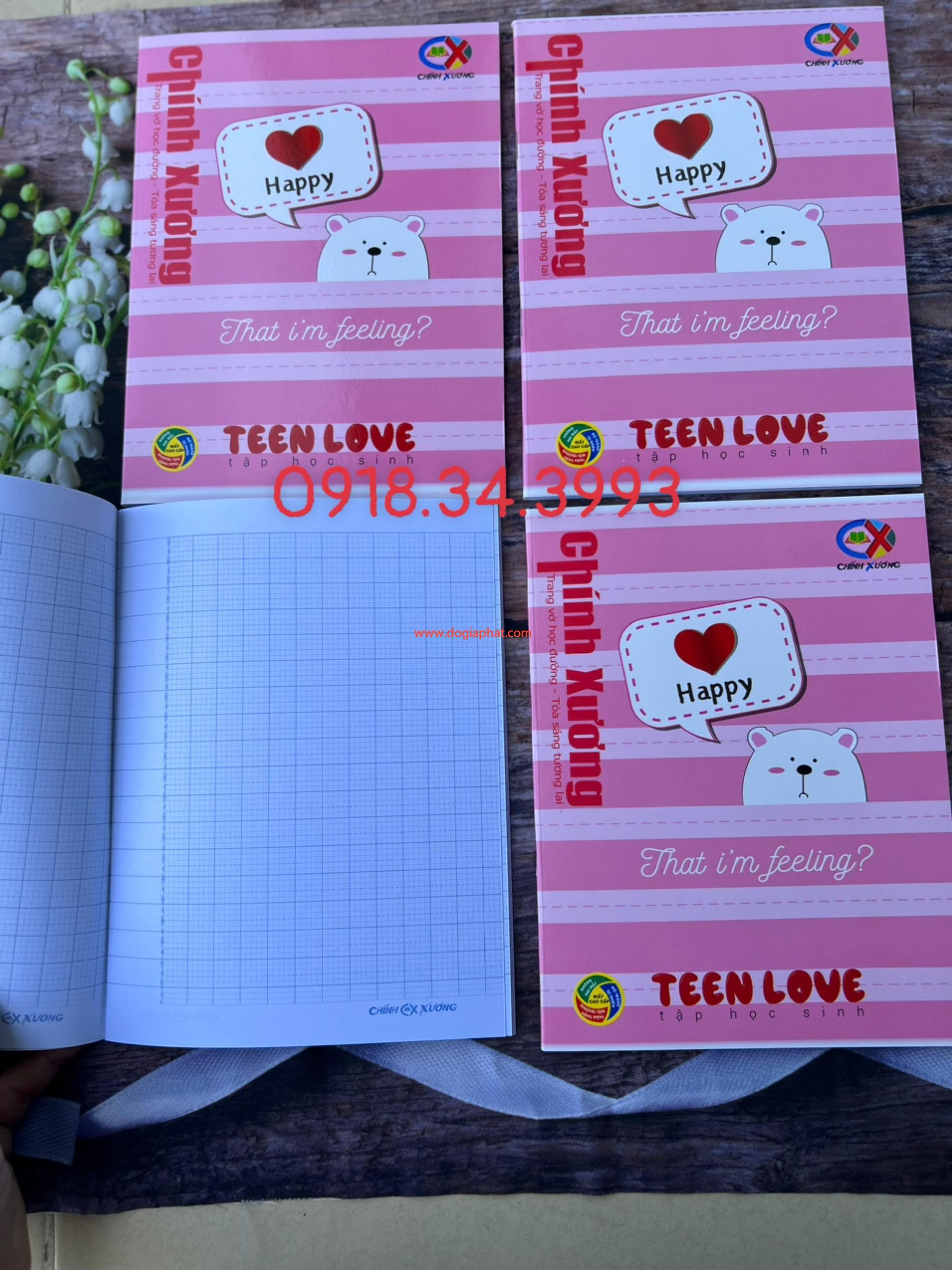 TẬP HỌC SINH TEENLOVE CHÍNH XƯƠNG 70 GSM