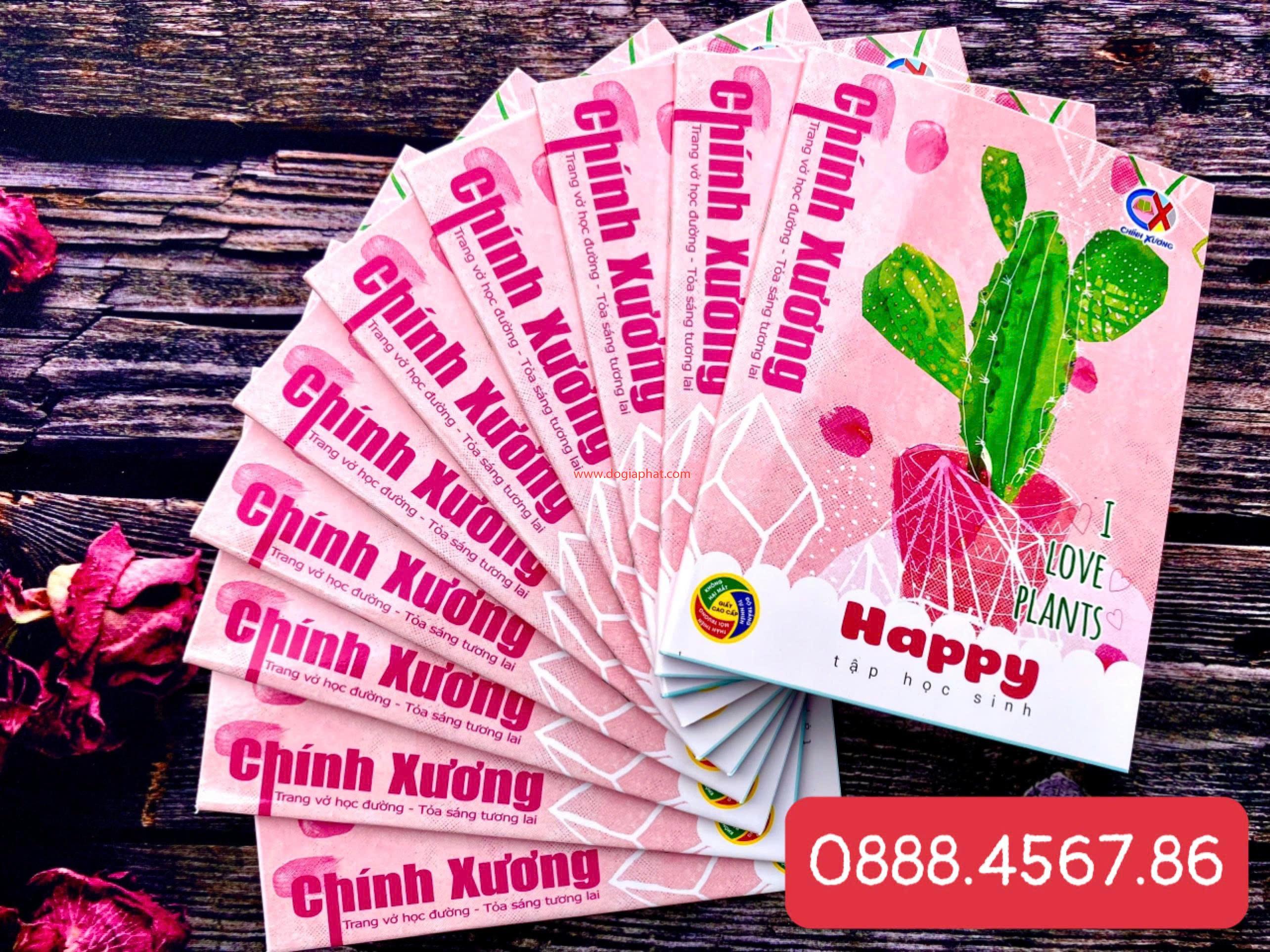 Tập học sinh Happy Chính Xương 70gsm 96T 4 Ô + 5 Ô 