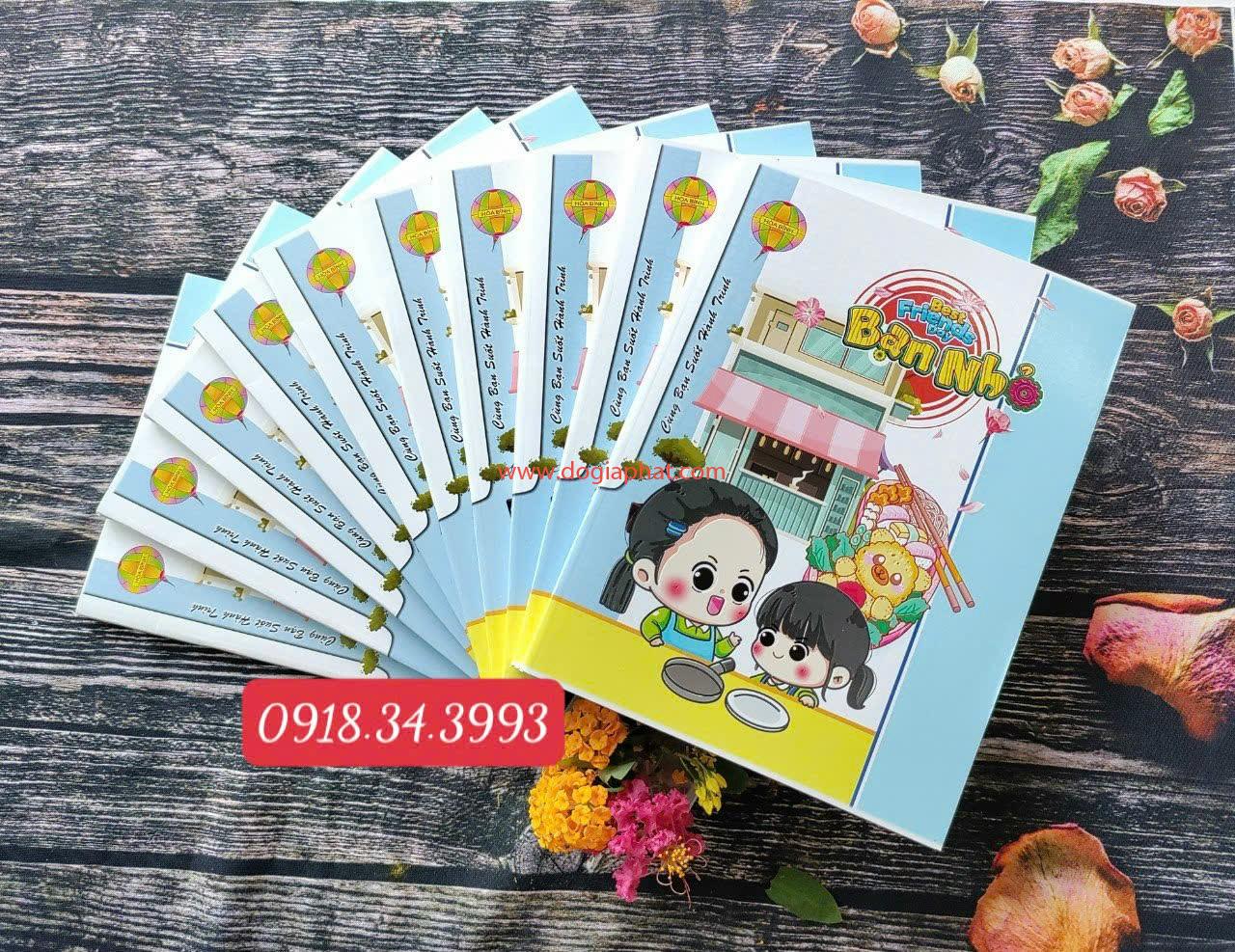 Tập Bạn Nhỏ Hòa Bình 100gsm 96T 4 Ô + 5 Ô 
