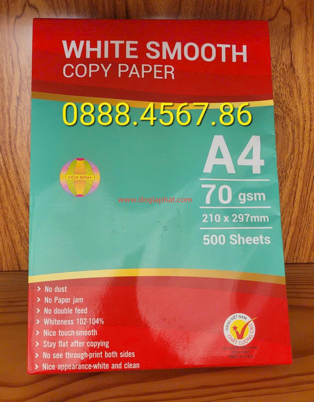 GIẤY WHITE SMOOTH A4 70 (CO) 