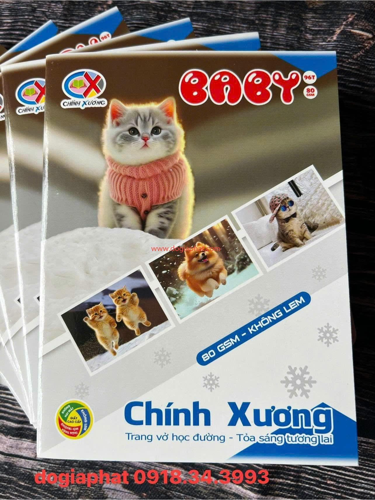 TẬP HỌC SINH BABY CHÍNH XƯƠNG 80 GSM