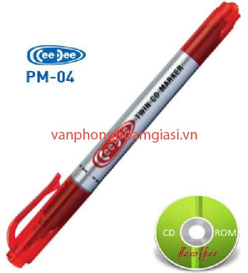 Bút lông dầu-PM04  CeeDee đỏ